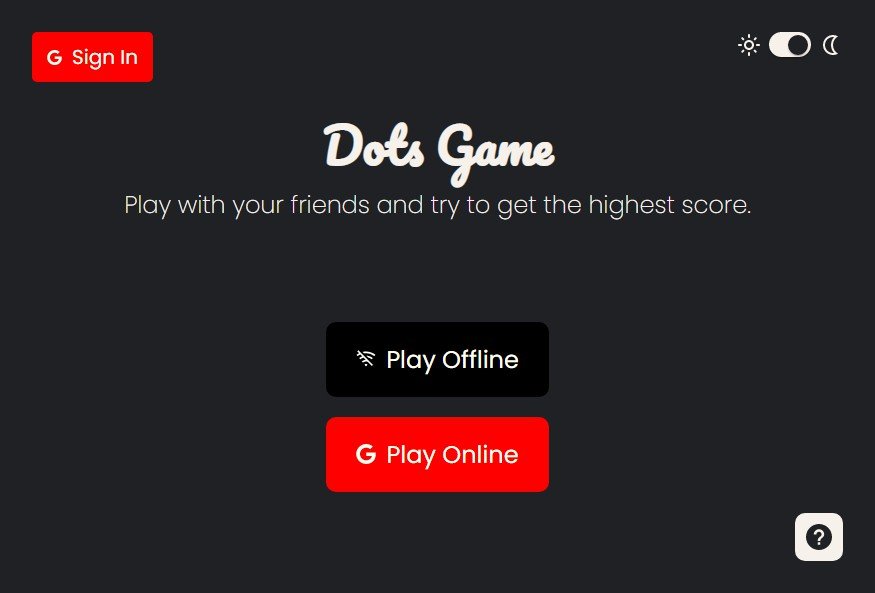 Dots game Built With React and Framer Motion