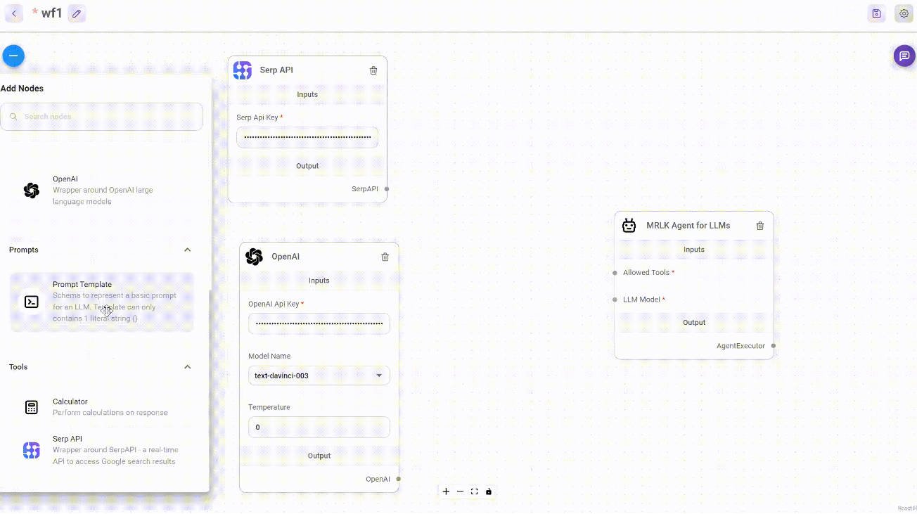Drag and drop UI to build your customized LLM flow using LangchainJS
