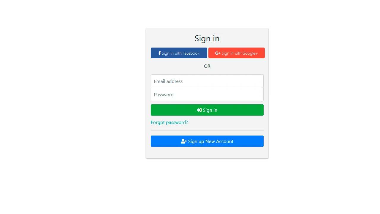 Bootstrap 4 Login, Register Form. Mobile
