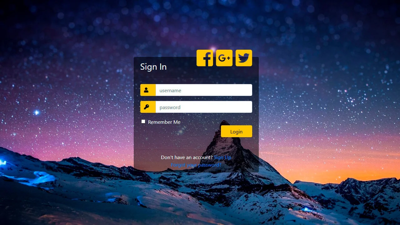 Elegant Login Page