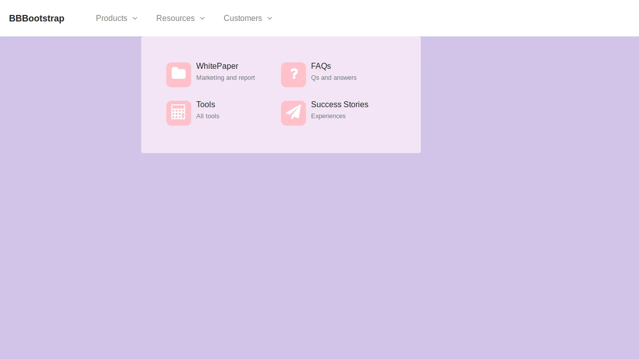 Collection of free Bootstrap navigation menu code examples: responsive, sidebar, dropdown, fixed, vertical, horizontal, hamburger, etc