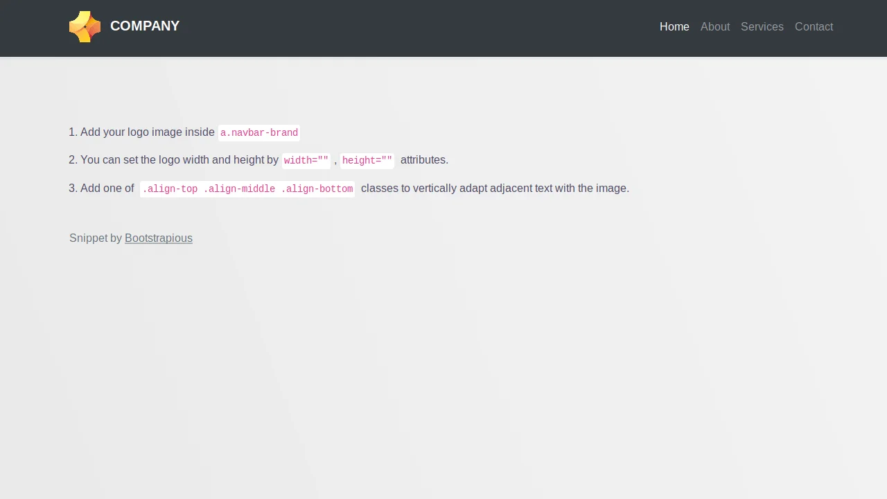 Bootstrap Navbar with Logo