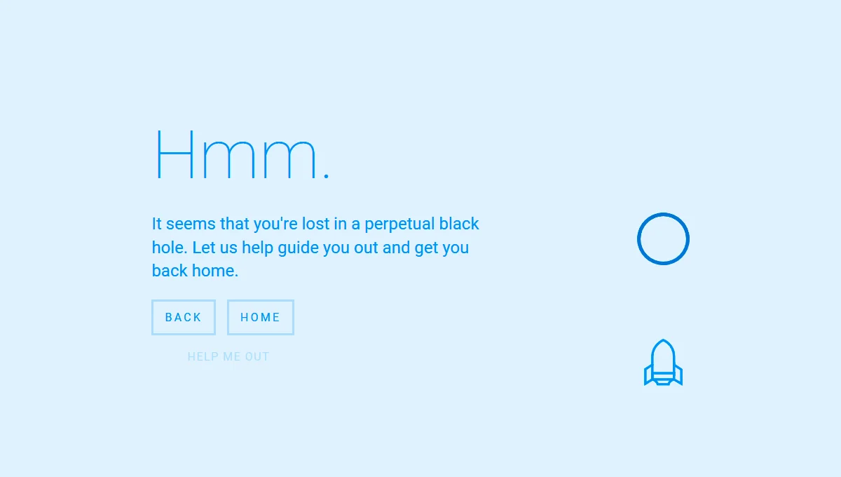 Black Hole 404 Page Template