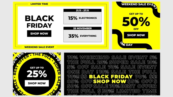 Collection of free HTML and CSS banner code examples from Codepen and other resources