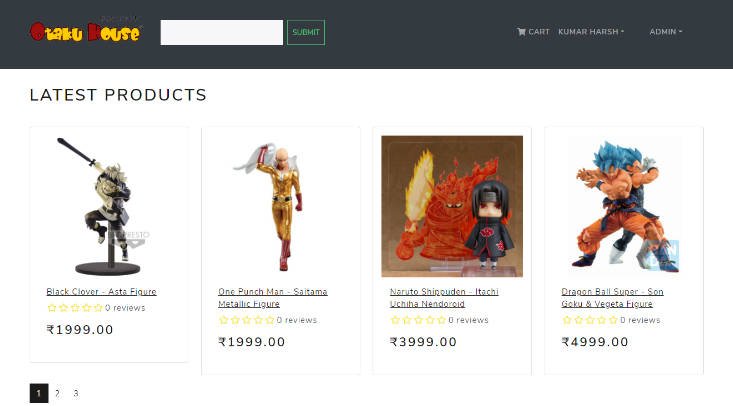 E-Commerce Website with Django and React