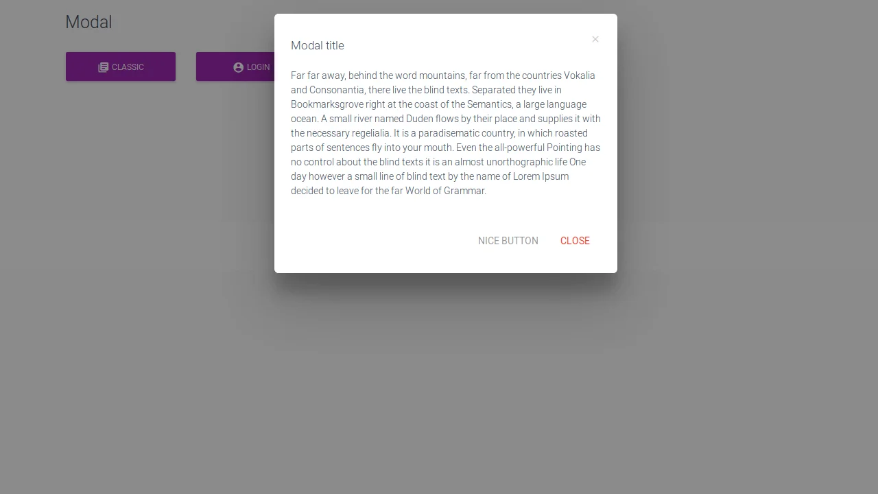 Collection of free custom Bootstrap modal window code examples: confirm dialog, error, succes, etc
