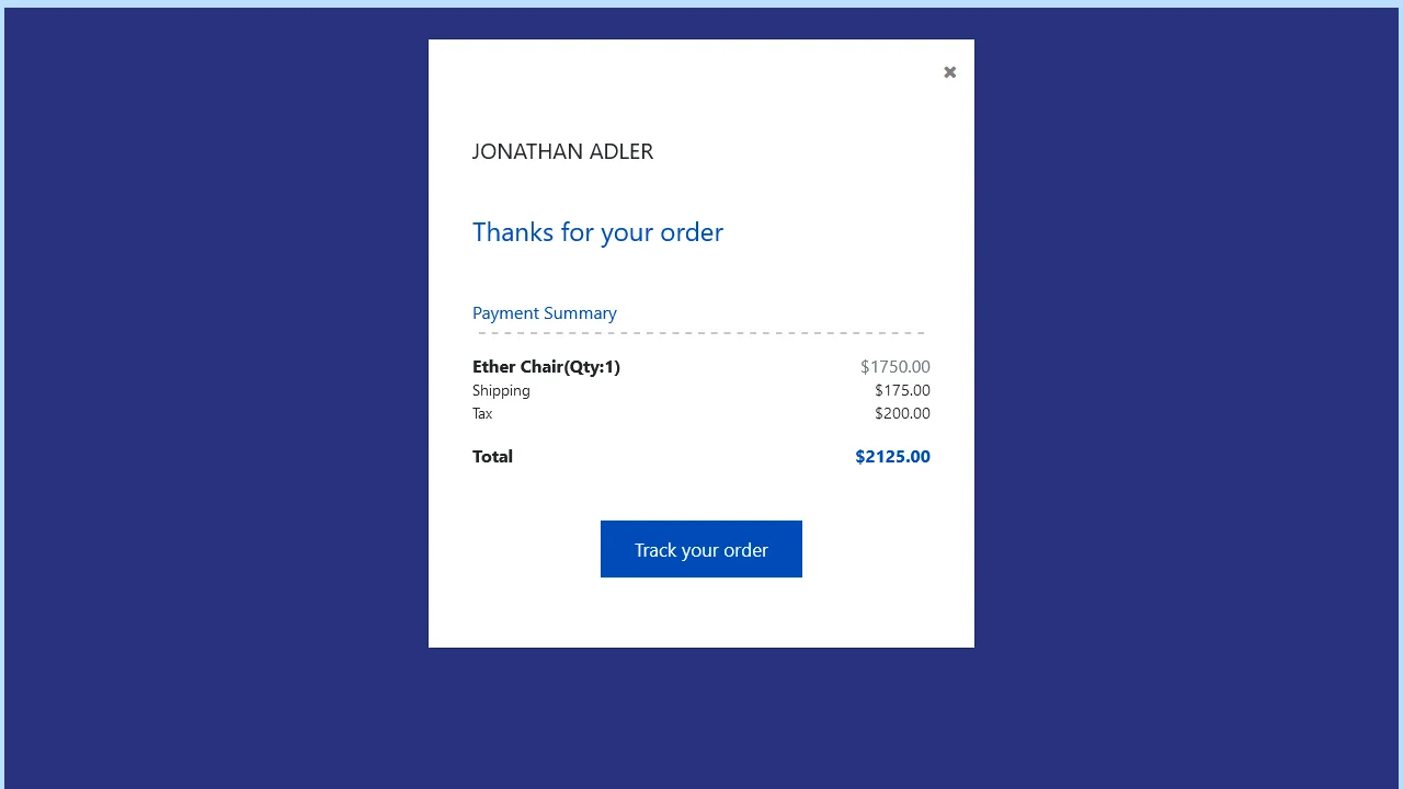 Bootstrap 5 Track Order Details with Modal