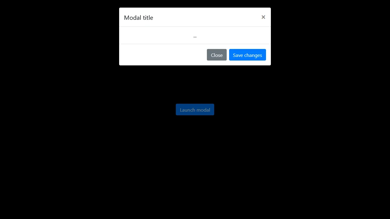 Bootstrap 4 Modal