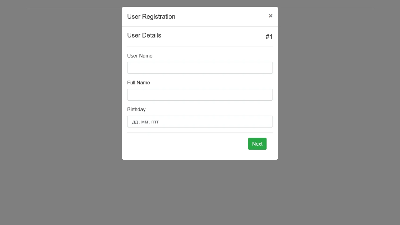 Bootstrap Modal Wizrad