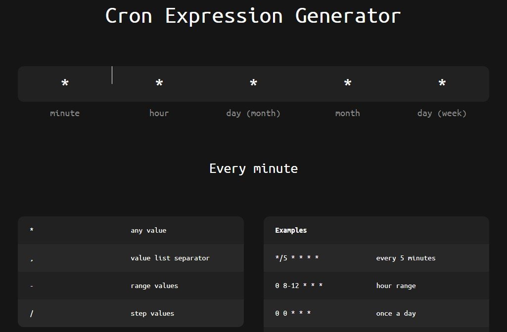 Easy to use editor for crontab schedules in react