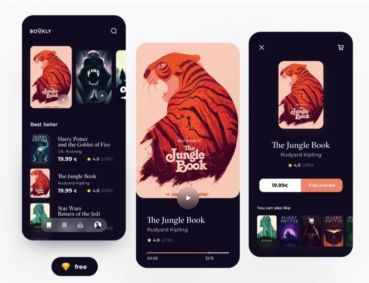 EbookApp App Concept using React Native