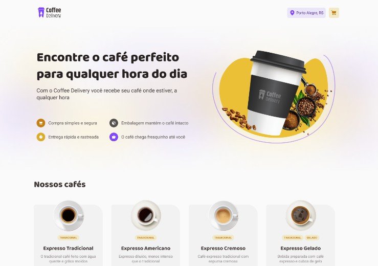 ECommerce Coffee Delivery using React JS and Styled Components