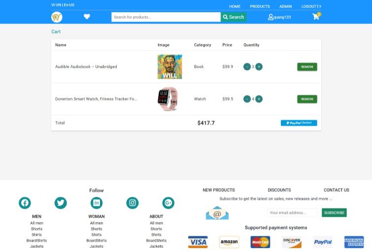 Ecommerce website built with the MERN stack with React Context API for state management