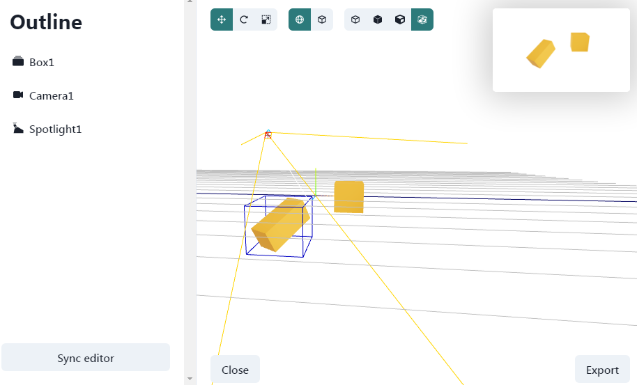 Edit your react-three-fiber scene with a visual editor