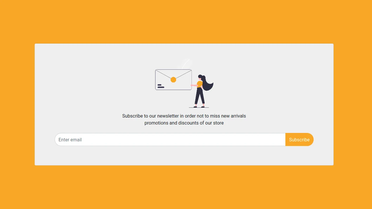 Bootstrap 5 Subscribe to Our Newsletter