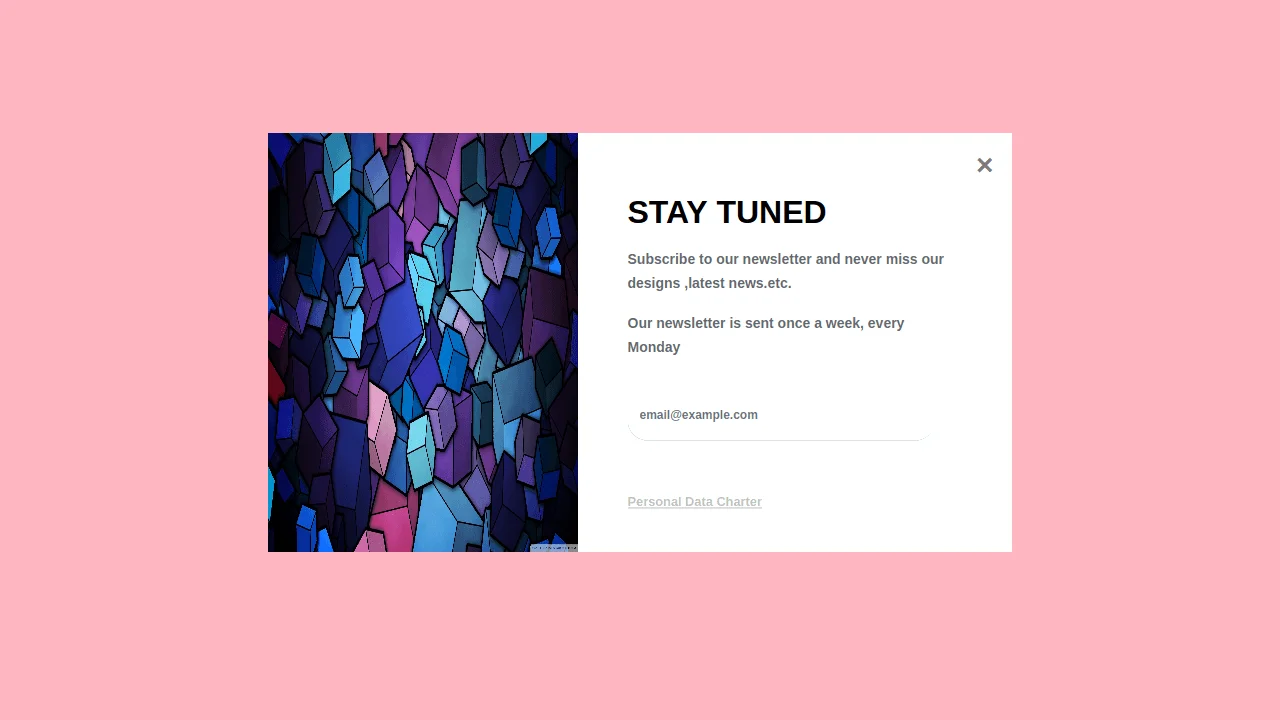 Bootstrap 4 Subscribe to Our Newsletter