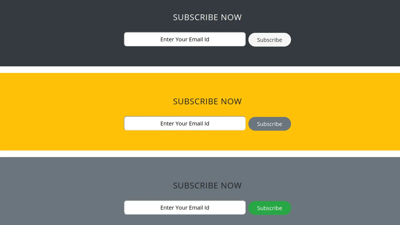 Newsletter Subscription Form In Bootstrap 4