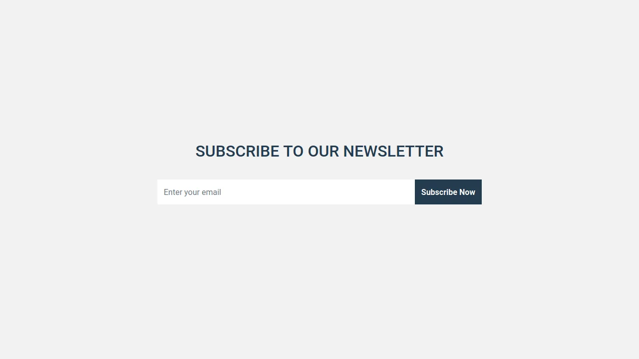 Bootstrap Newsletter Form