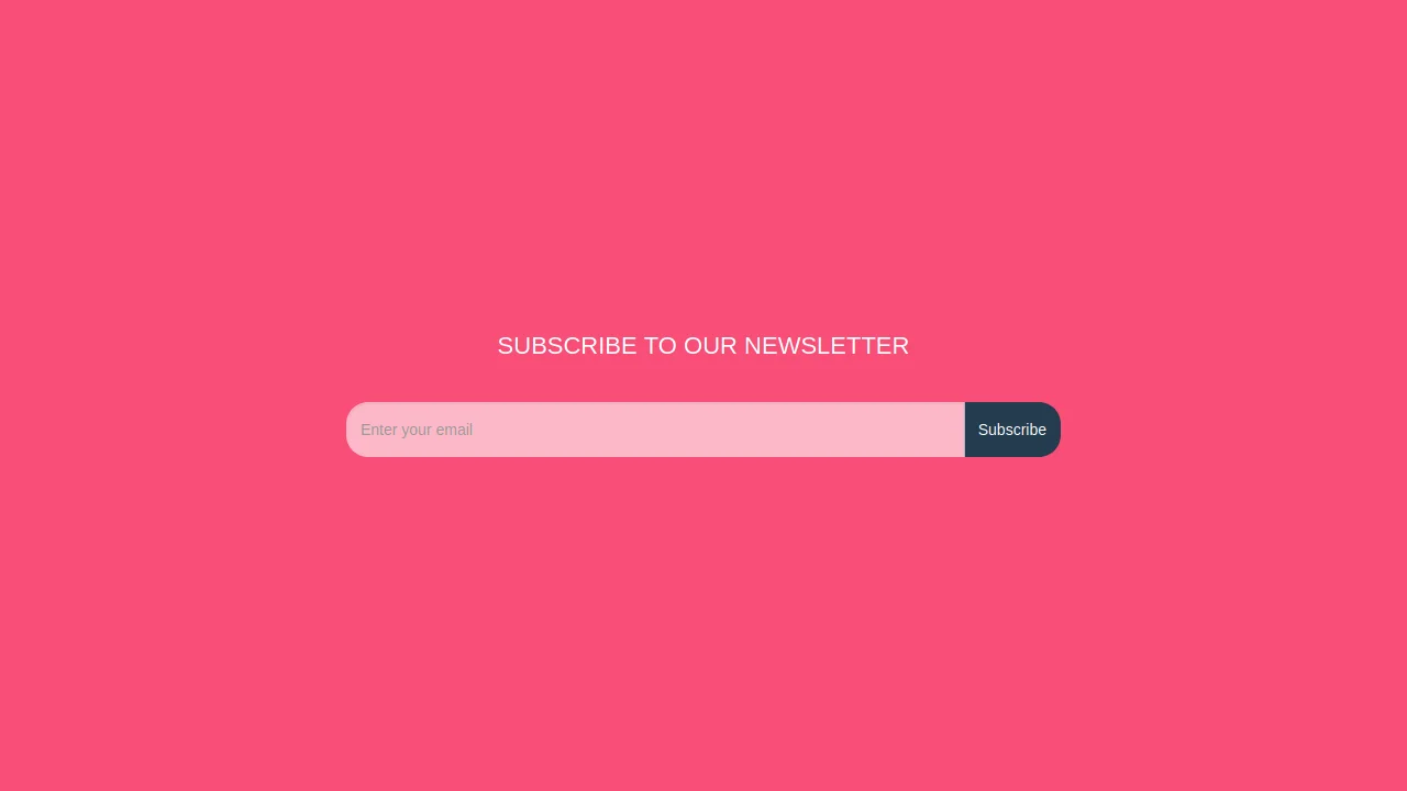 Bootstrap Newsletter Subscription Form