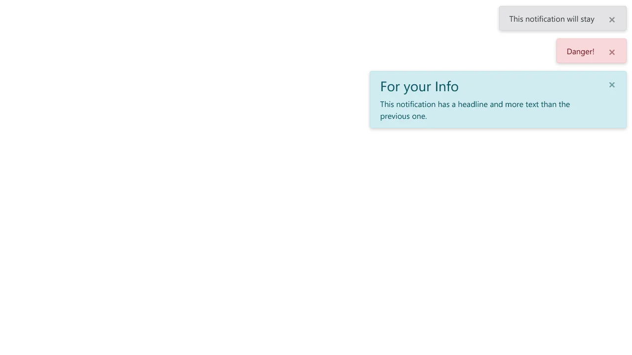 Bootstrap Show Notification