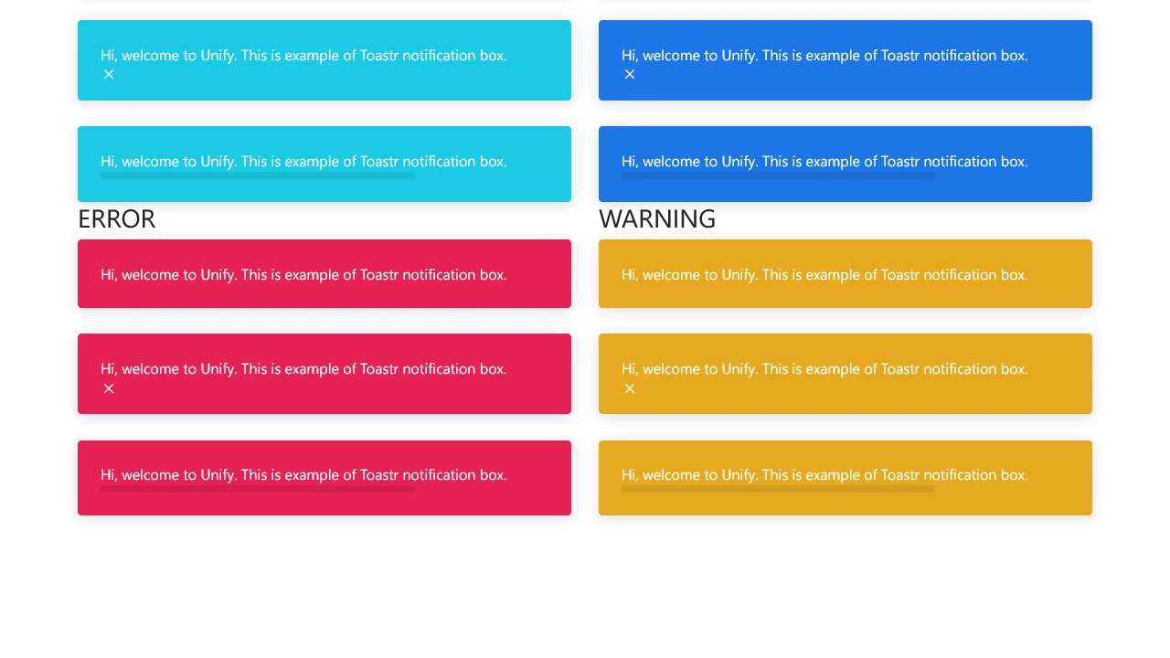 Bootstrap Unify Colorful Notifications