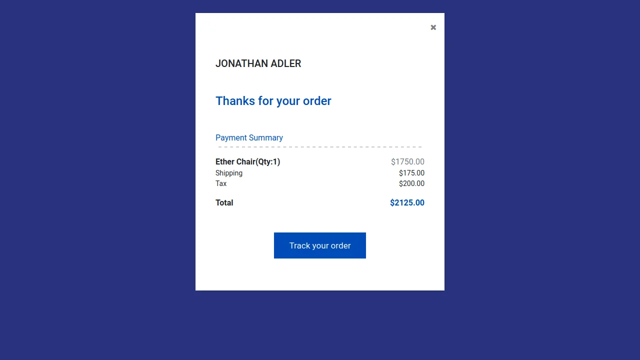 Bootstrap 5 Track Order Details with Modal