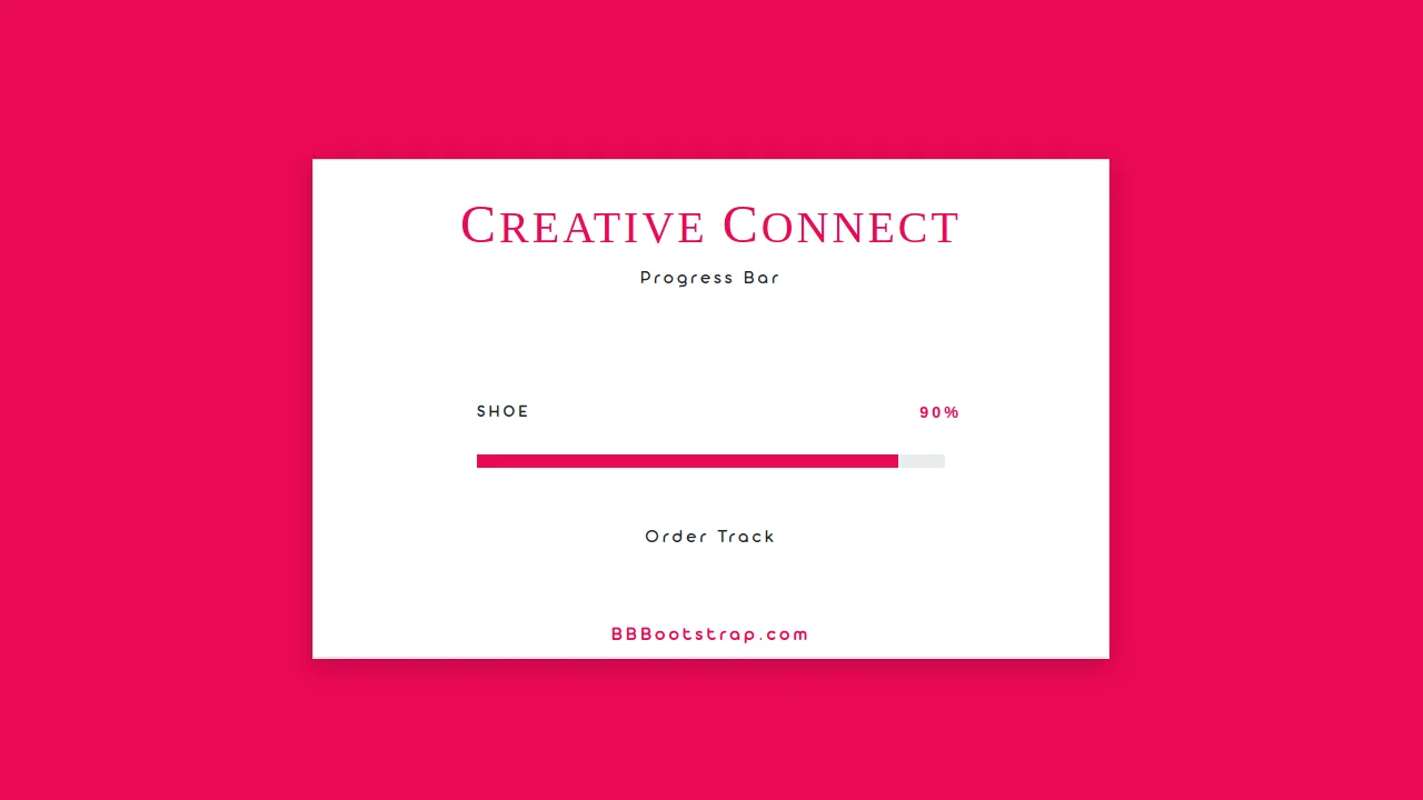 Bootstrap 4 Order Tracking Card with Progressbar