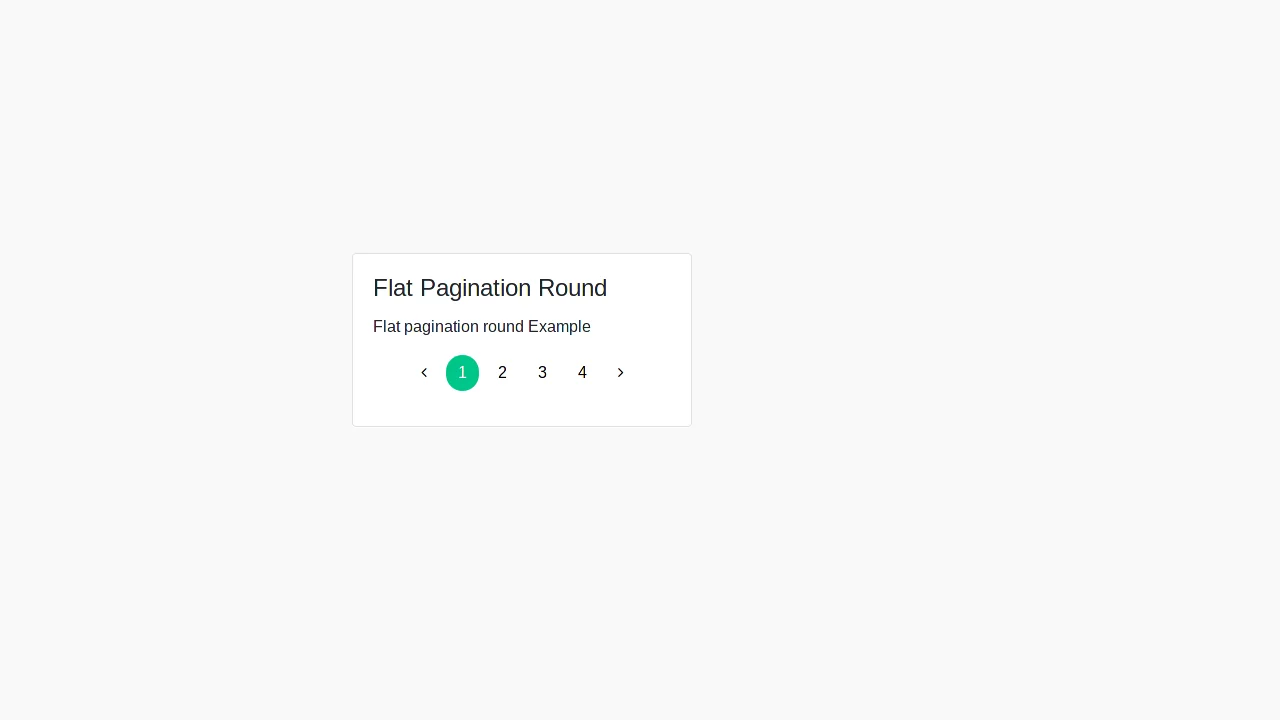 Bootstrap 4 Flat Pagination Round