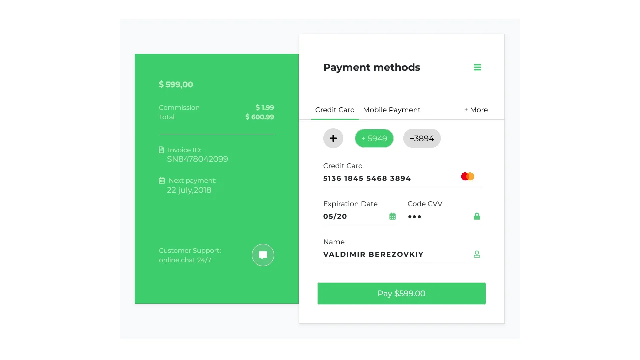 Bootstrap 5 Payment Form
