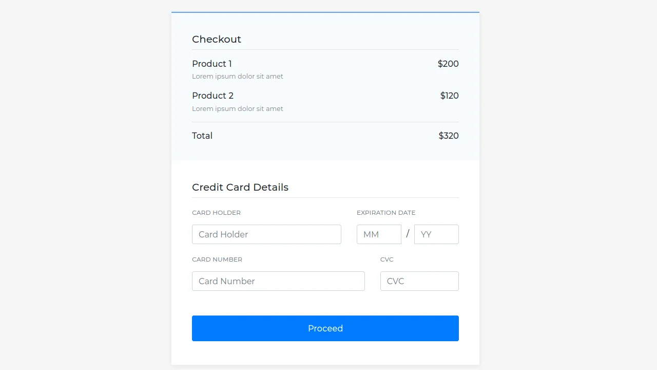 Bootstrap Payment