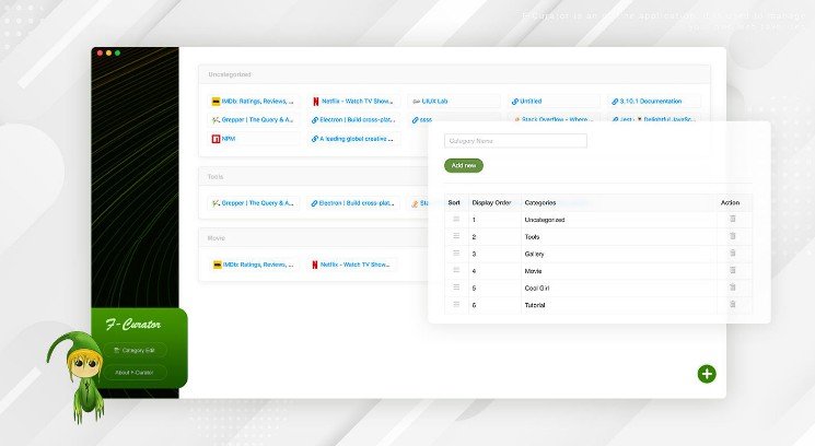 F-Curator - An offline application that comes at you all day long, and curate your own web favorites