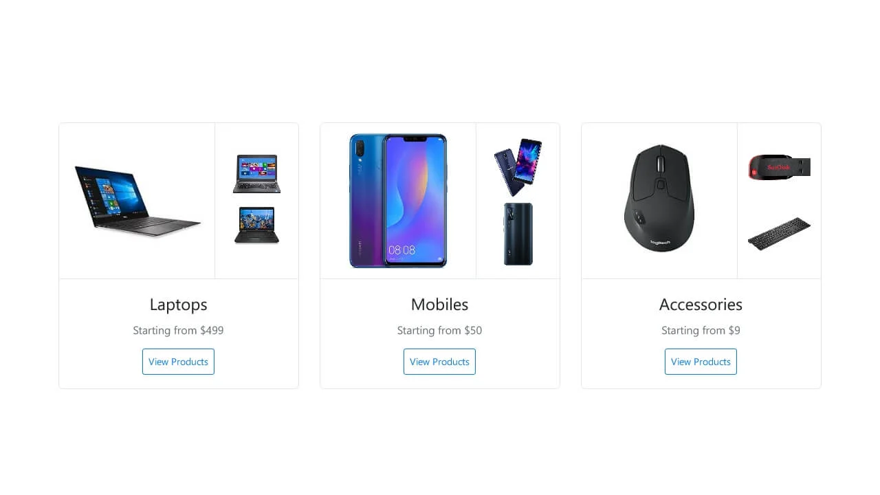 Bootstrap 4 Product Ecommerce Category Page