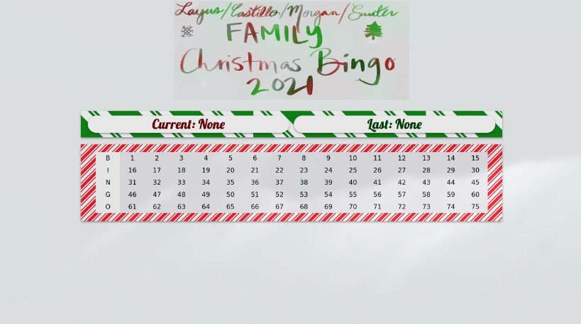 Family Bingo: a ultra lightweight, simple Christmas-themed bingo display written in React