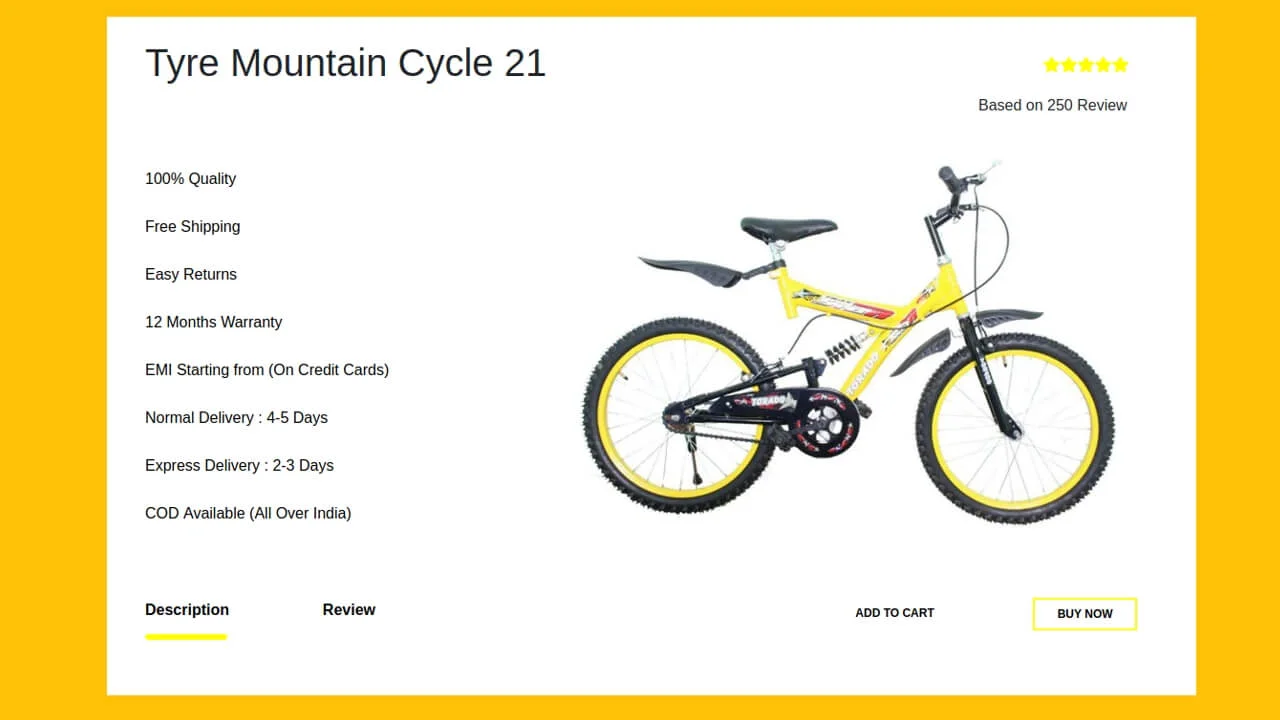 Bootstrap 4 Product Page