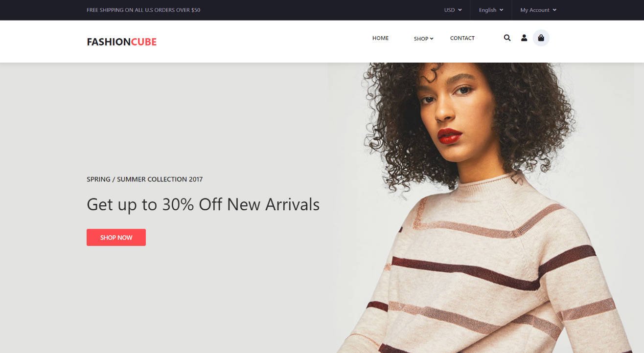 Fashion Cube-Ecommerce Application with React