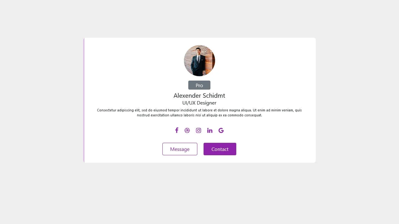 Bootstrap 5 User Social Profile