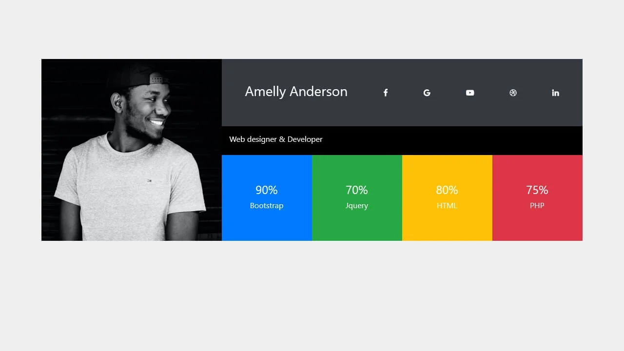 Bootstrap 4 Detailed User Profile