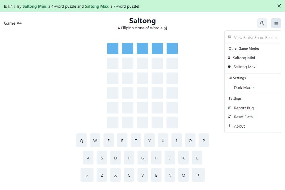 Filipino Clone of Wordle Built Using React.js