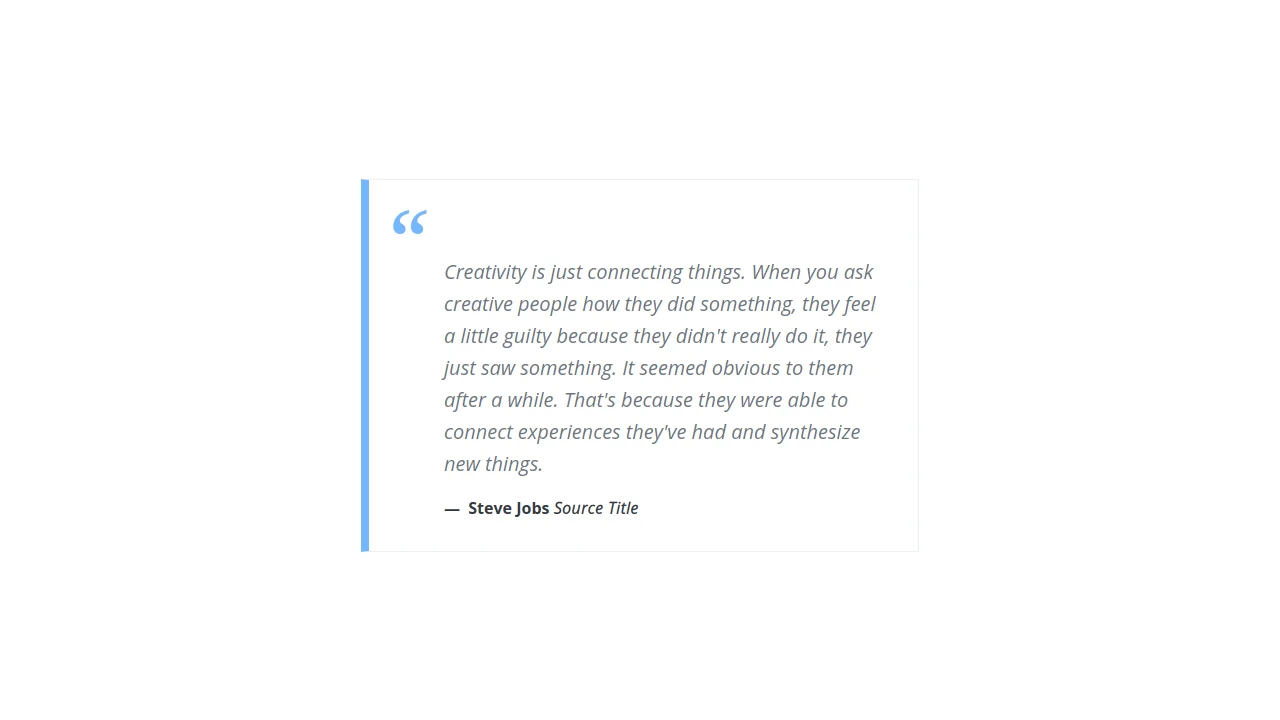 Simple Blockquote Style