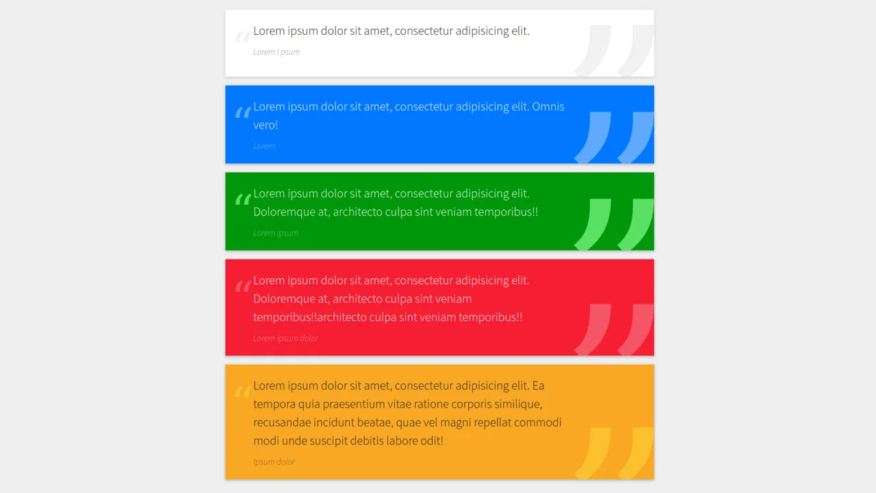 Bootstrap Quote Block