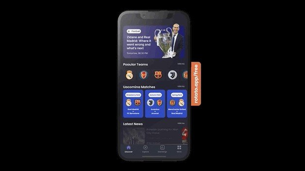 Football App UI In React Native