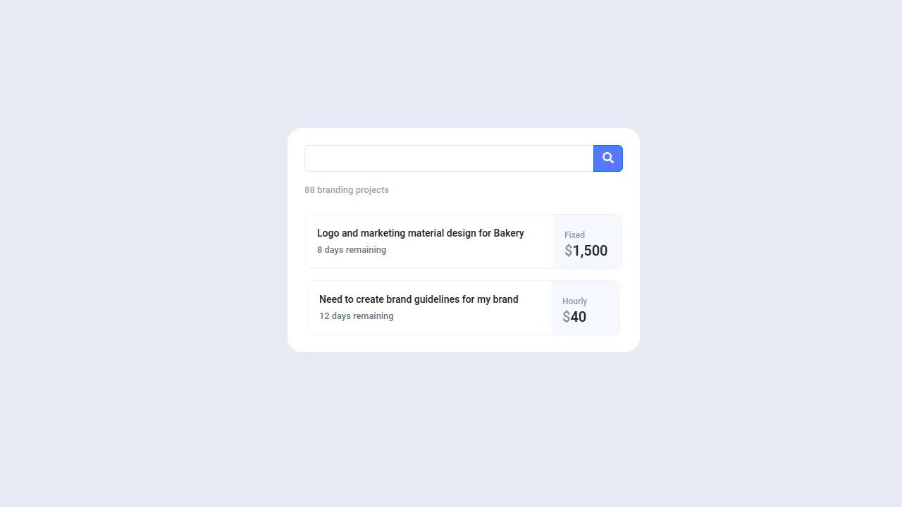 Bootstrap 4 Online Work Finder