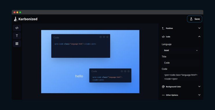 Free and Open Source carbon App Made with ReactJS
