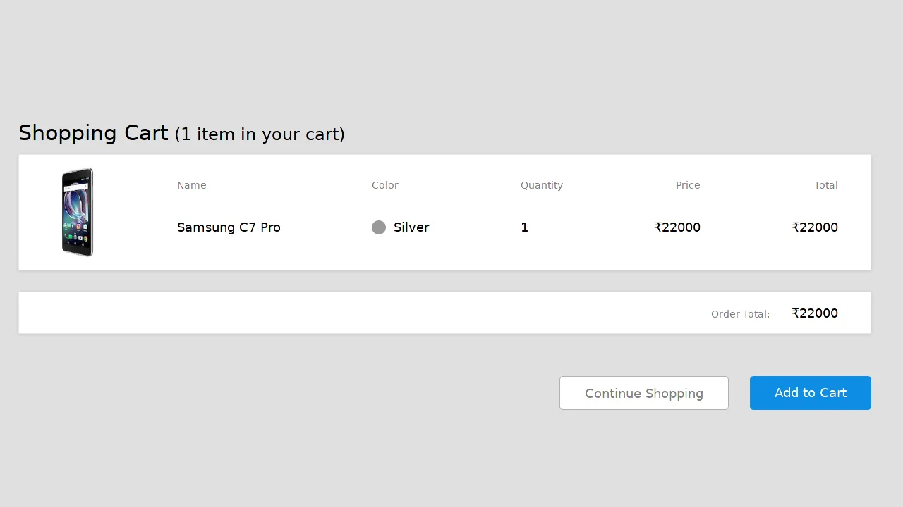 Bootstrap 4 Ecommerce Shopping Cart