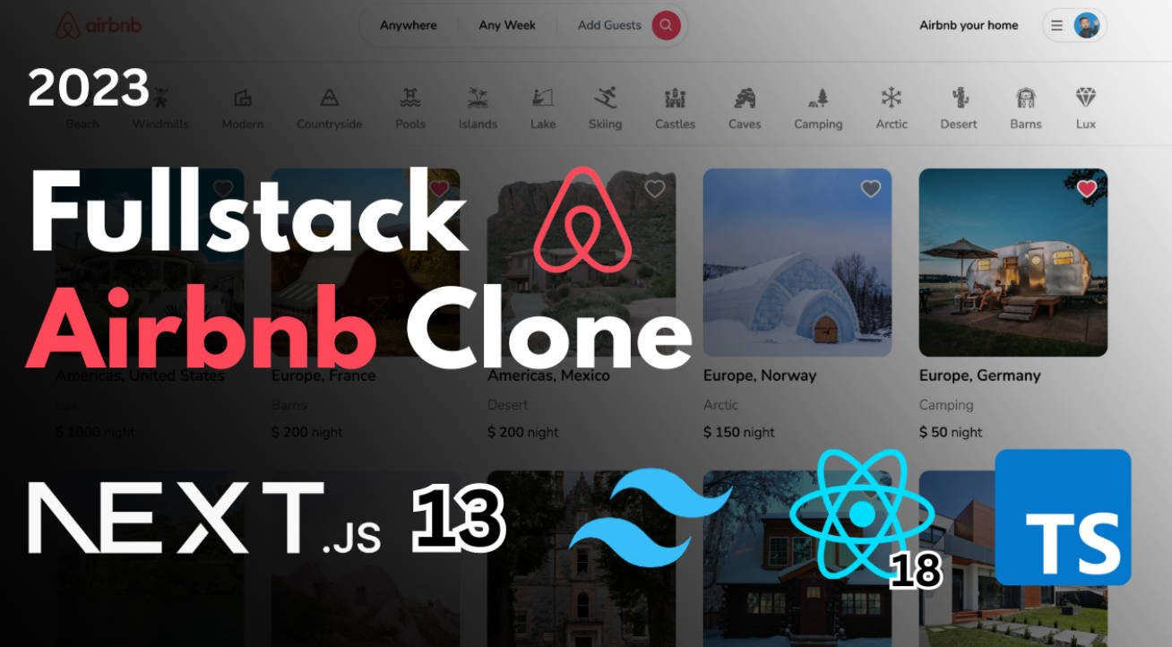 Full Stack Airbnb Clone with Next.js