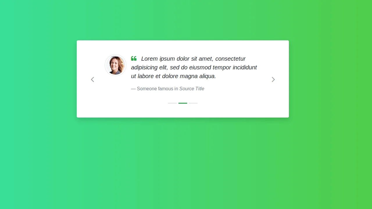 Bootstrap Slider Quotes