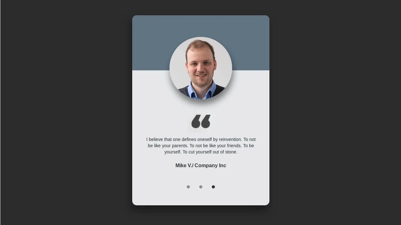 Bootstrap 4 Slider Testimonials with Dots