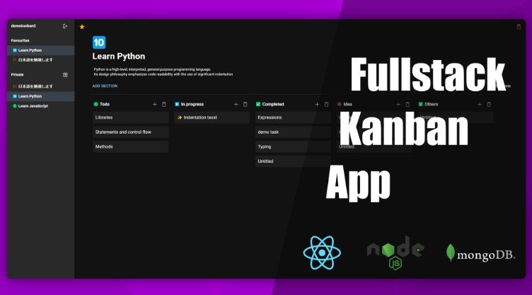 Full Stack Kanban App | React Node MongoDB Material-UI