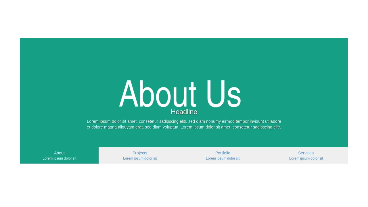 Colourful Tabbed Slider Carousel