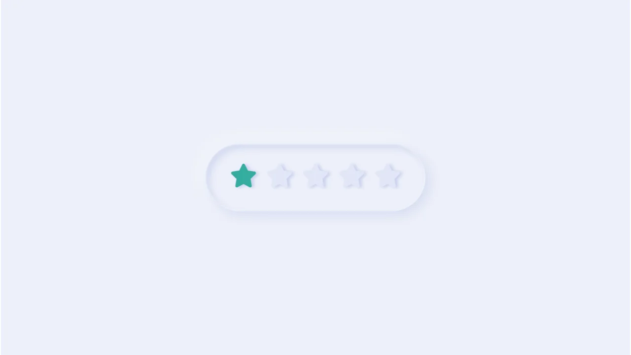 Bootstrap 4/Fontawesome 5 Neumorphic Star Rating